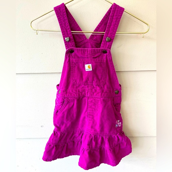 Carhartt Purple Corduroy Jumper Dress Girls Sz 4t - Picture 1 of 5